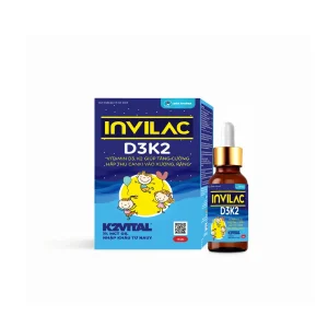 INVILAC D3K2 – Hỗ trợ hấp thu canxi “không lo thấp còi, tự tin cao lớn”